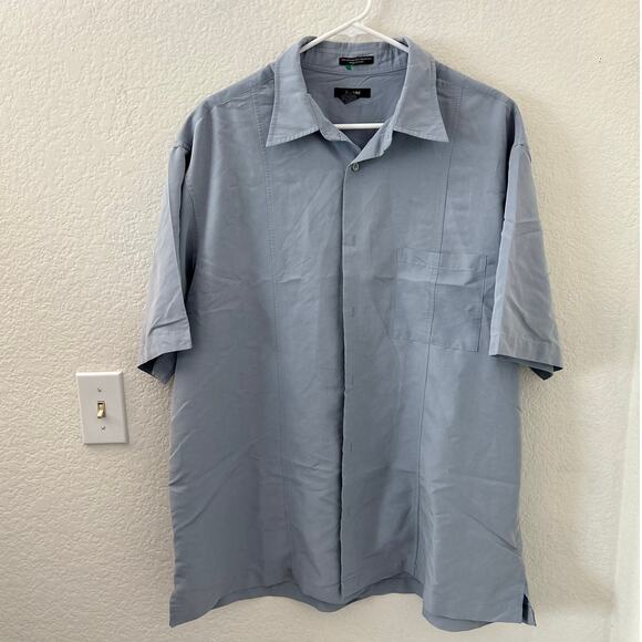 Bundle Alfani Button Down Short Sleeve Blue Beige Relaxed Fit Mens Shirt Size XL - Picture 5 of 8